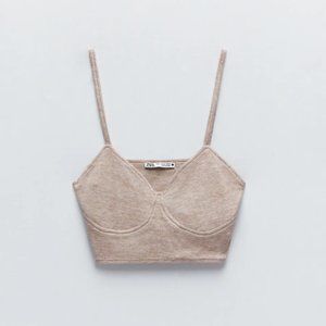 Camel Bralette and Cardigan